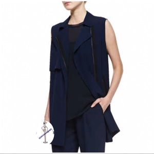 Vince Duster Vest Tunic Dress in Navy NWOT